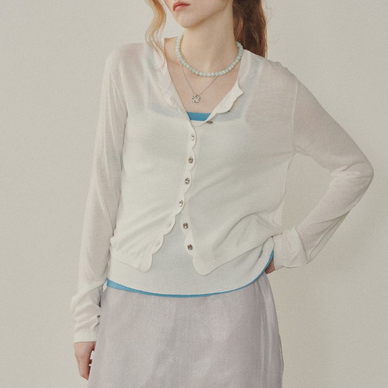 Signature Wave Linen Cardigan