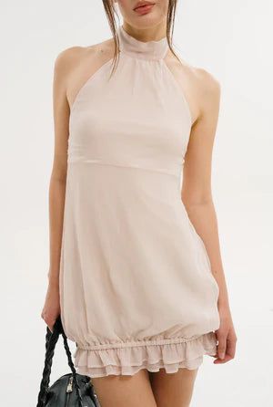 【即日発送】Sheer halter dress