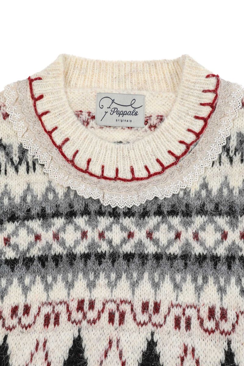 Argyle Lace Vest [Ivory]