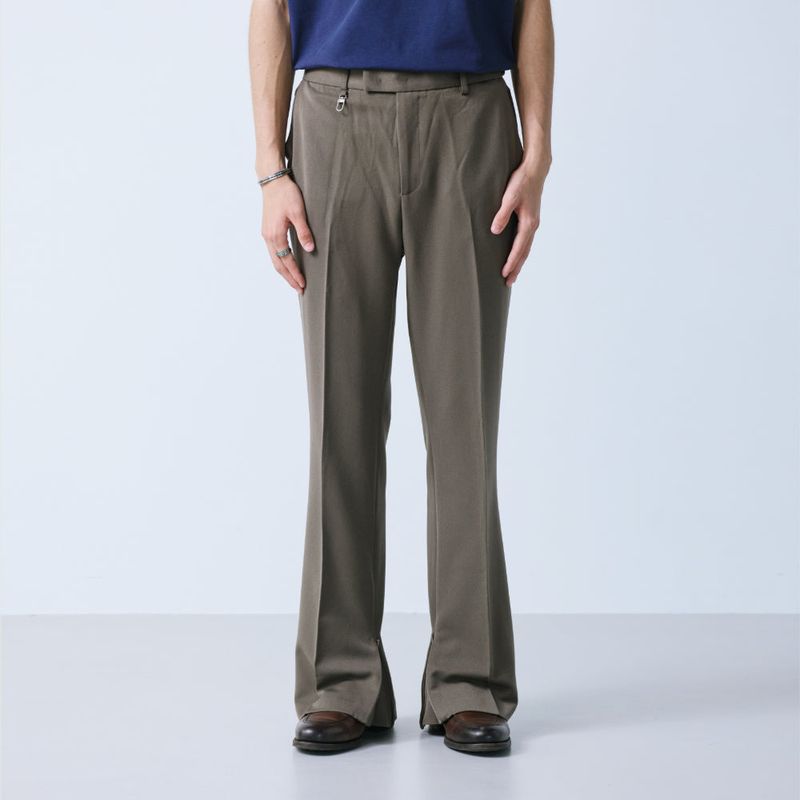 2way hidden extend bootcut slacks brown
