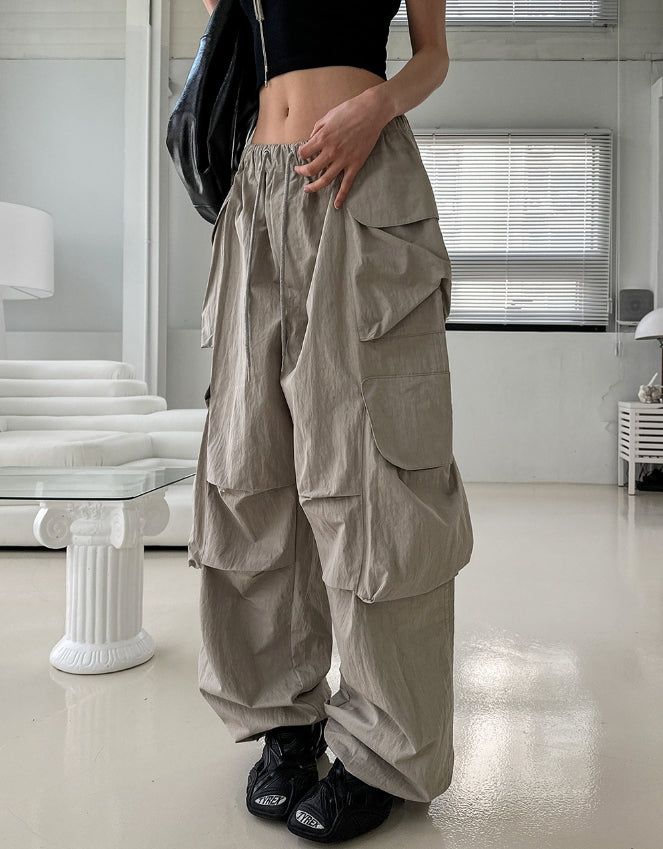 Lorna Pigment Nylon Double Cargo Pants