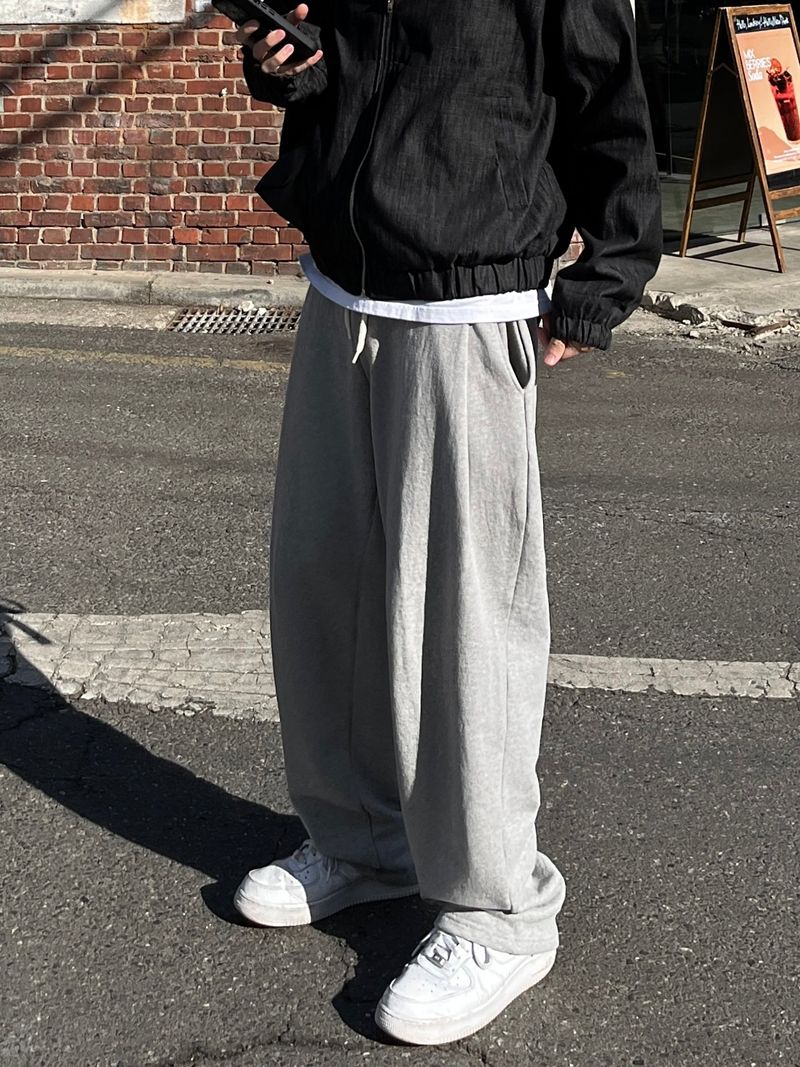 WHAT A LOOK（ワット ア ルック）の「サイドピンタックスウェット（パンツ）」