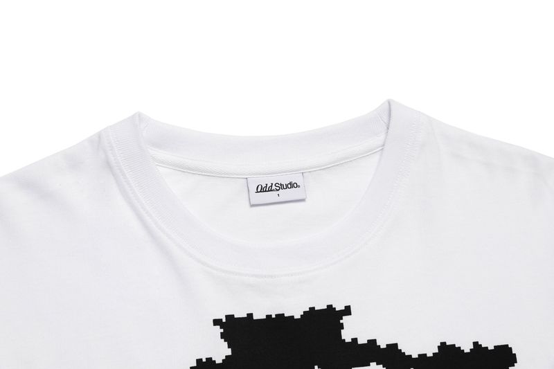 Skull Pixel Graphic Oversized Fit T-shirt