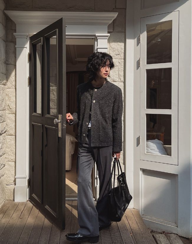 Proi Denim Tweed Round Jacket