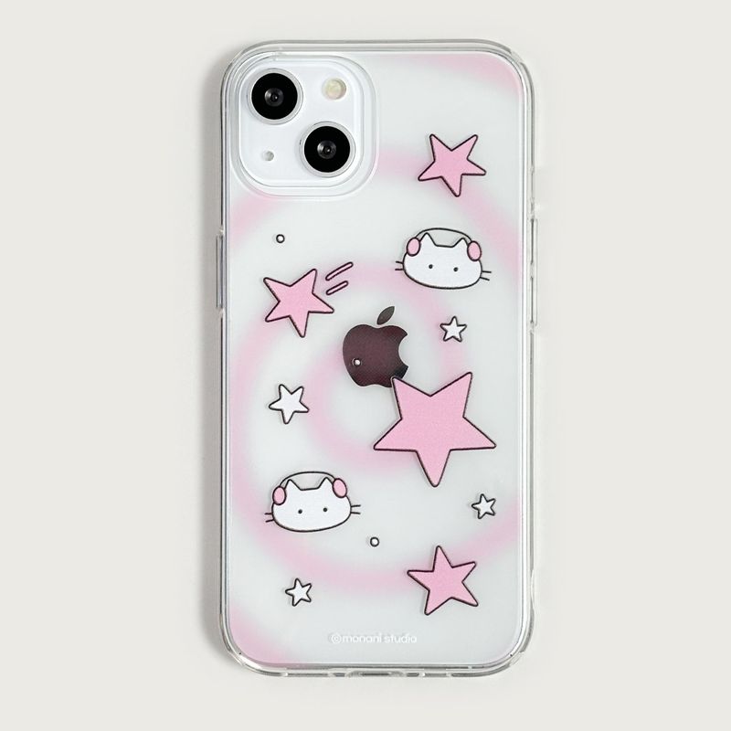 [Gel-hard] Y2K cat Phone case (Pink) (only case)