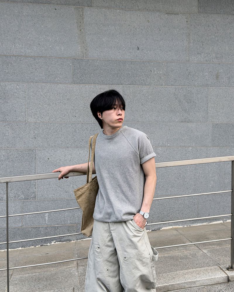 Morph Waffle Raglan Short Sleeve T-Shirt