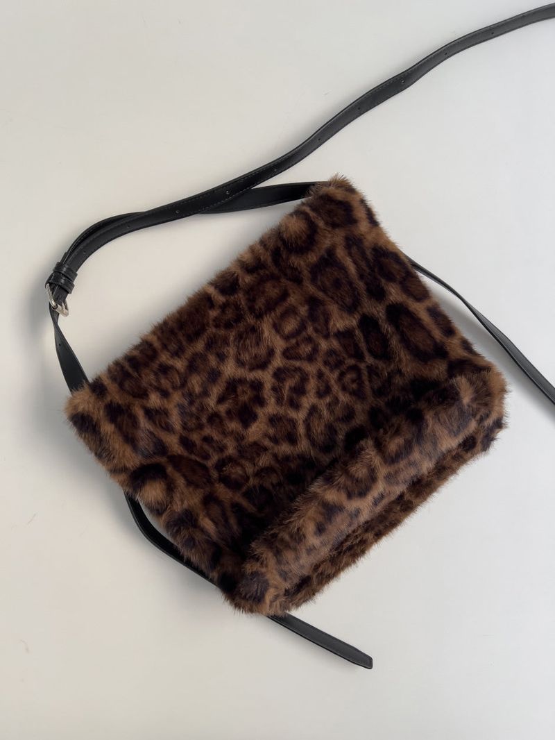 Leopard Fur Shoulder Bag
