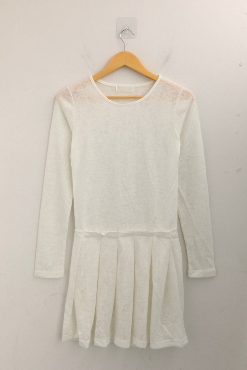 line and pleated dress