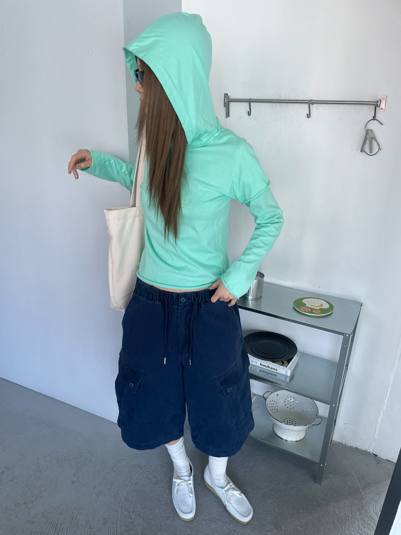 cut out layered hood T