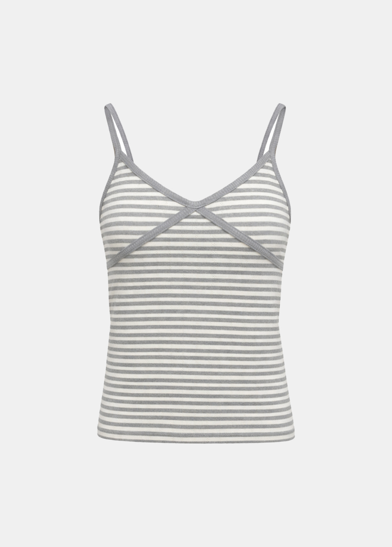 Merry Stripe Sleeveless Top & Cardigan Set