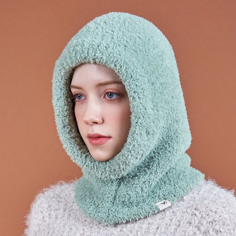 VARZAR（バザール）の「Monogram Label Soft Knit Balaclava Lightgreen（Hats）」
