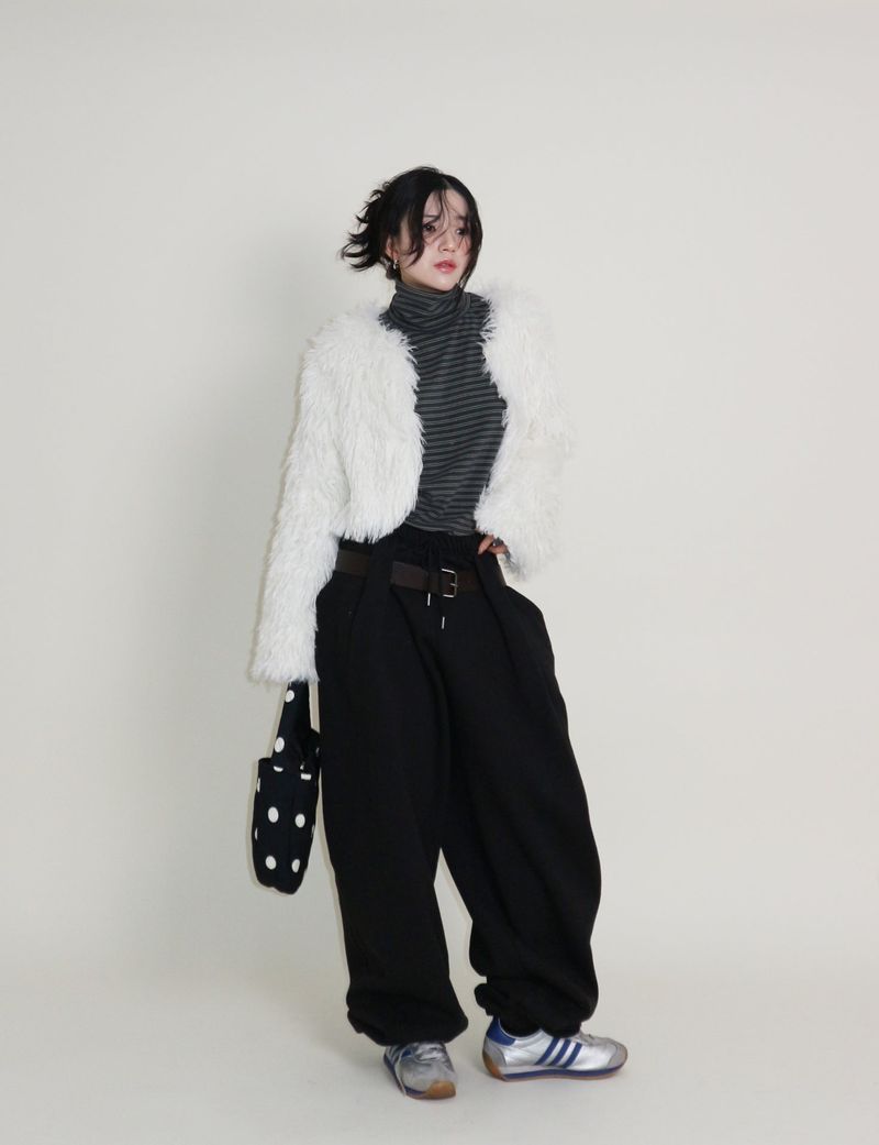 Angel Hairri Fur Bolero Short Jacket (Semi Cropped Jacket)