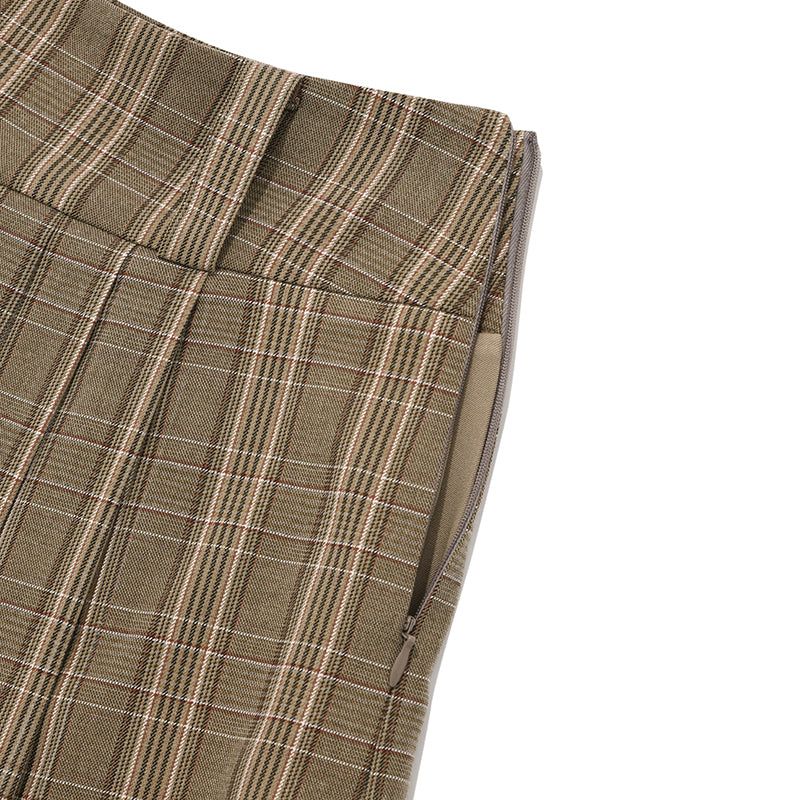 CHERRY PLEATS MINI SKIRT[CHECK]