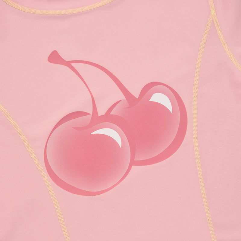 BIG CHERRY CROP RASHGUARD [PINK]