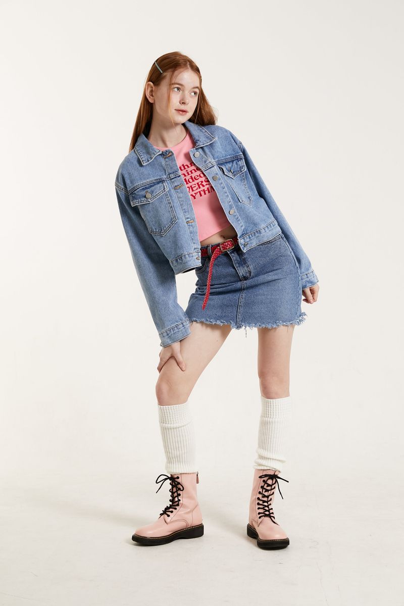 PINK PINEAPPLE（ピンクパイナップル）の「COY CROPPED JACKET（Jackets/Outerwear）」