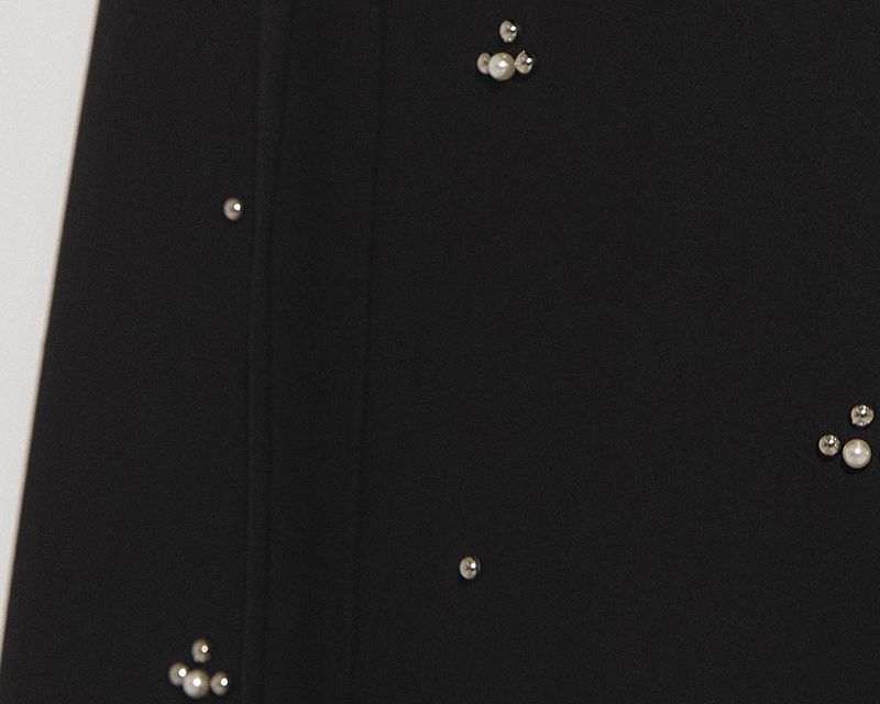 STUDS MAXI SKIRT [BLACK]