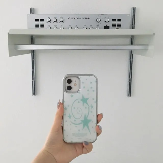 power rock star mint silver epoxy case