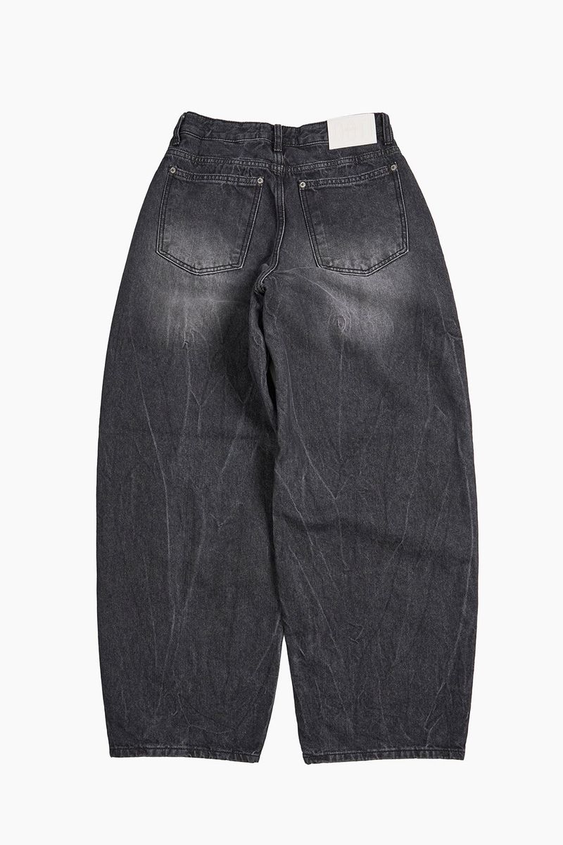 Black Lightning Balloon Denim Pants