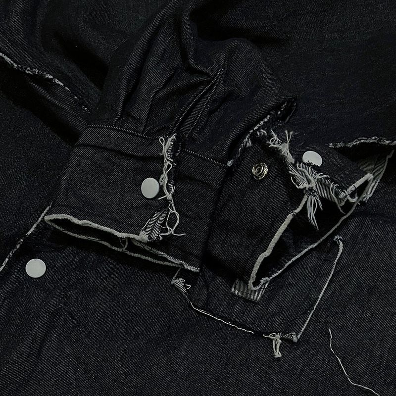 grunge denim shirt_black