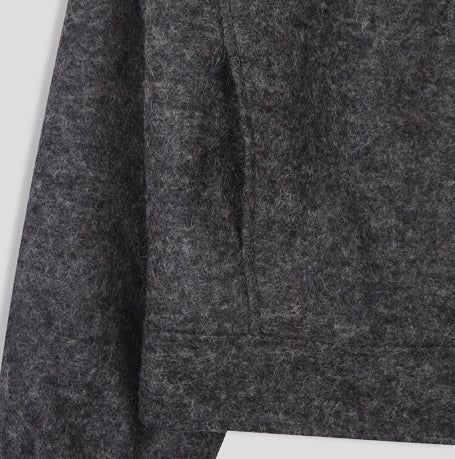 Log Mohair Wool Crop Jacket