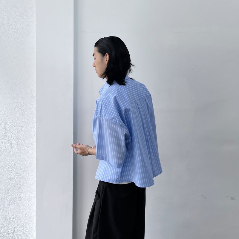 Horizontal Textured Short Shirt