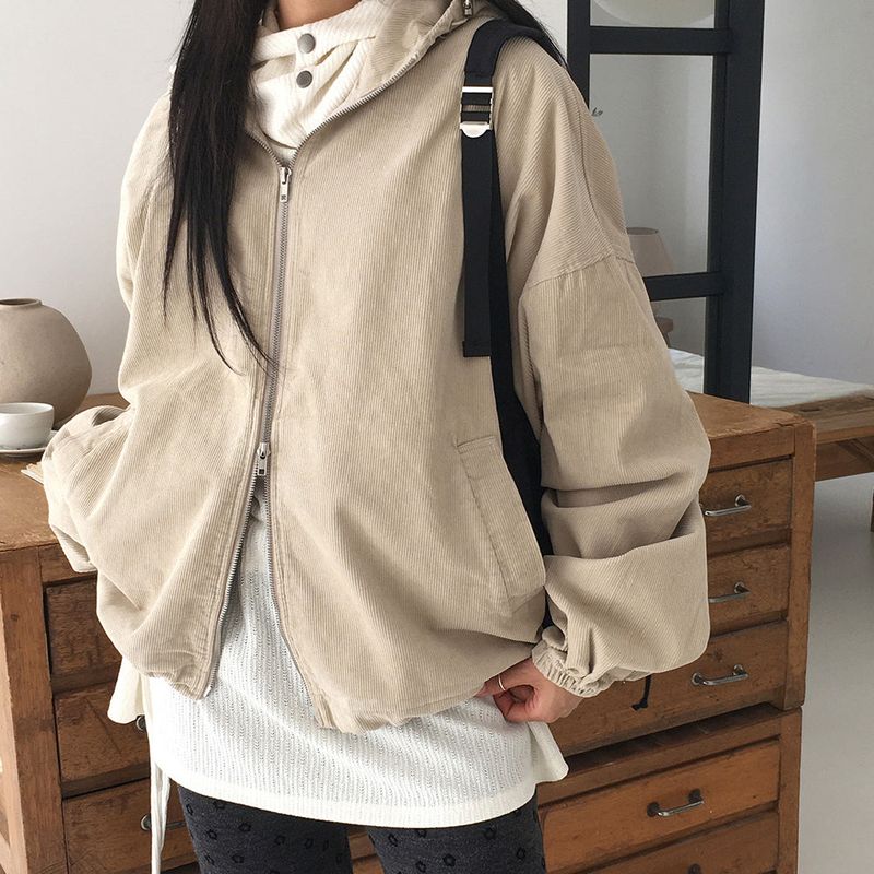 WONDER WONDER(ワンダーワンダー)の「Sithern Corduroy Two-Way Hooded Zip-Up Jacket(Jackets/Outerwear)」