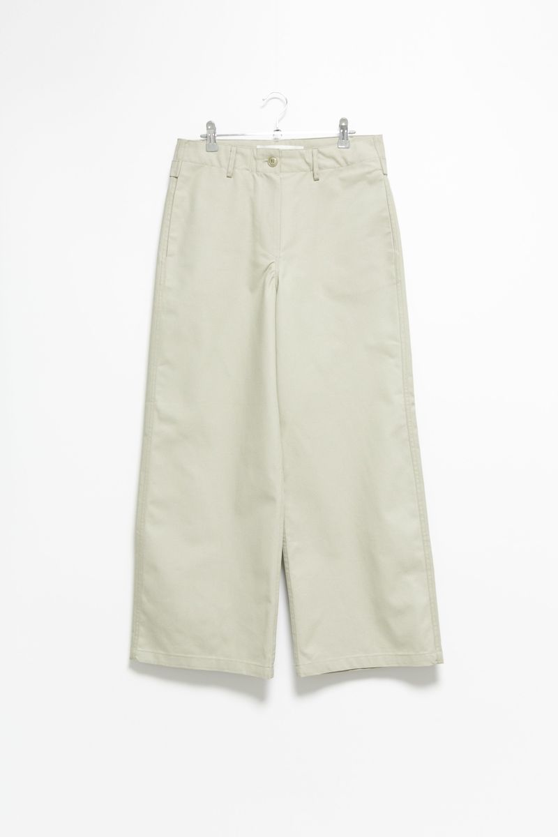 back buckle beige pants