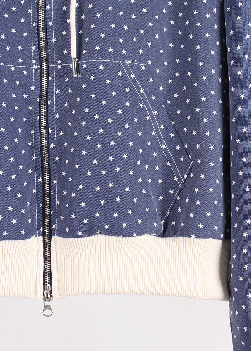 STAR PIGMENT HOOD ZIP-UP