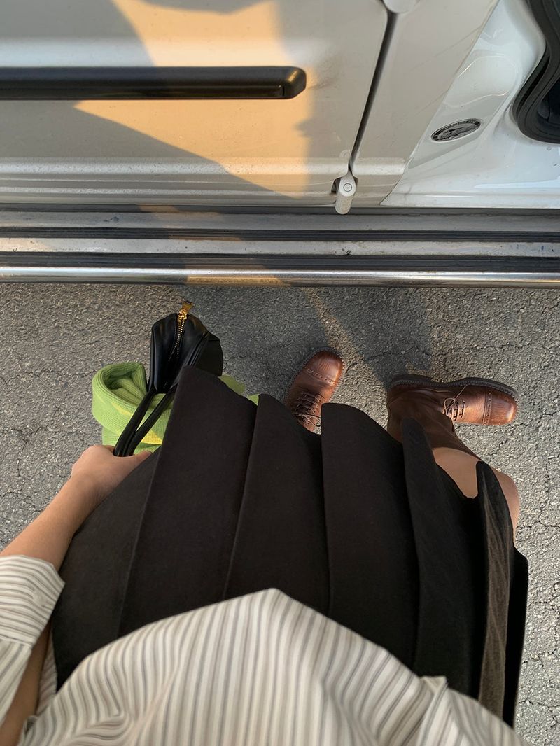 [MADE] Belto pintuck mini skirt