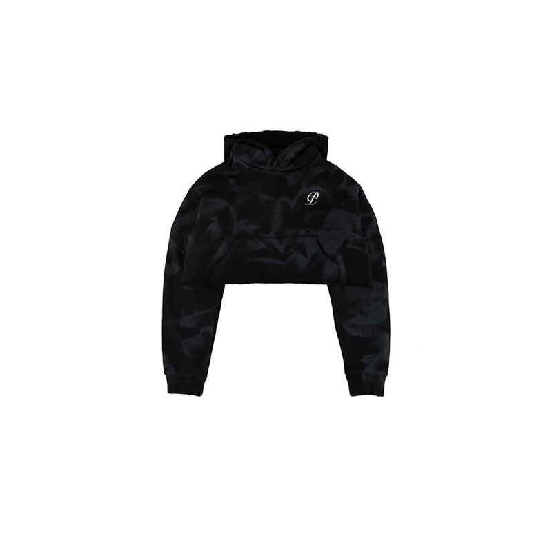 Crop Damage Sweatshirt (BLACK)