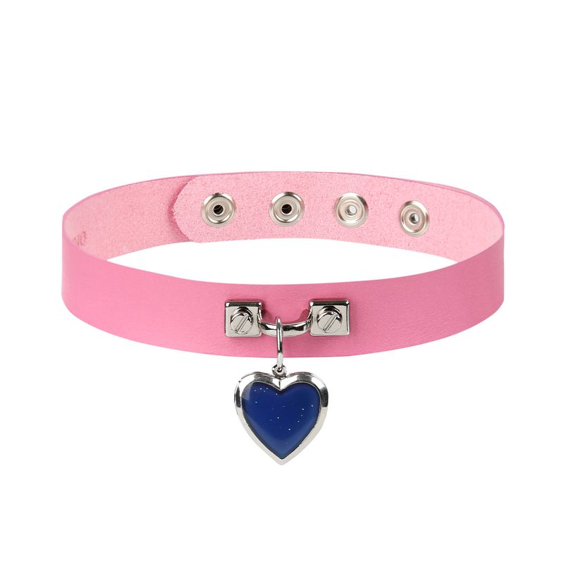 CLUT STUDIO(クラットスタジオ)の「0 8 Haert Leather Choker - PINK(Accessories)」