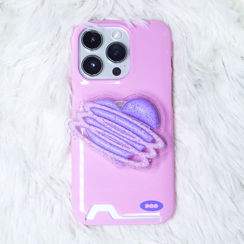 【MADE】Card Pocket glossy hard Phone case(2 colors)