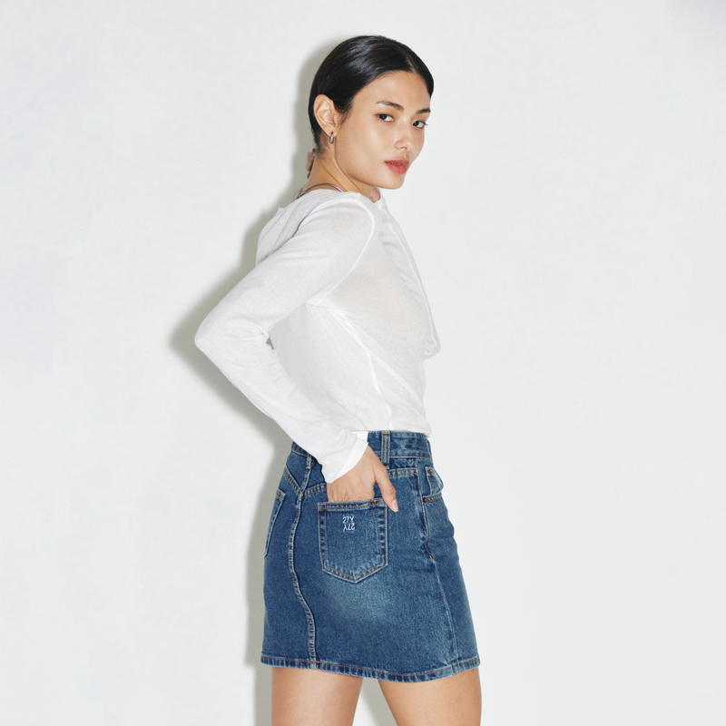 Middle blue skirt - SK001