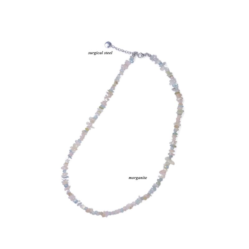 mini gemstone necklace (pink)