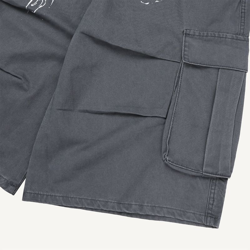 Cross-print Cargo Bermuda Pants