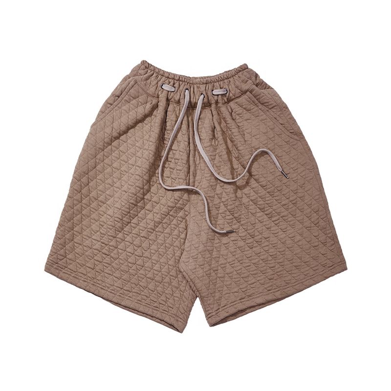 VINTAGE DIA-QUILTING WIDE 1/2 PANTS (Beige)