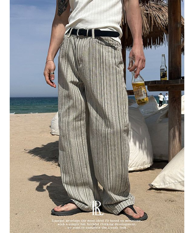 LAURANT（ロラン）の「[4SEASON] Need stripe wide pants(2color)（Pants）」