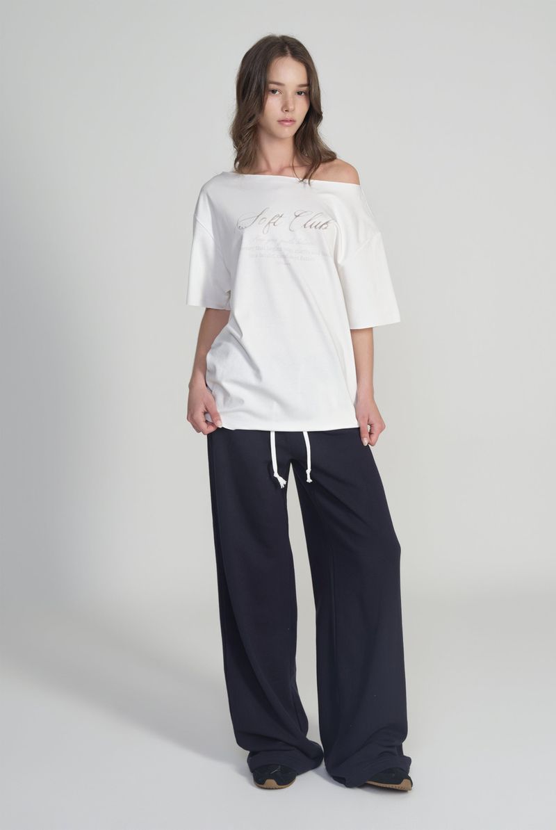 Kleesier(クリーシーア)の「Soft Club one-shoulder short top, White(Tops)」