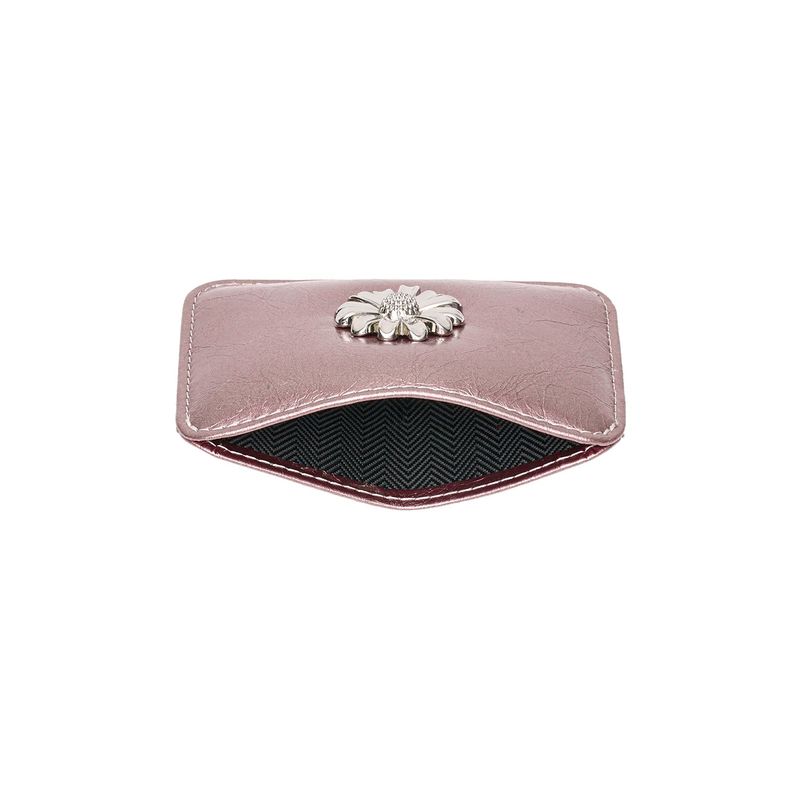 Daisy Slim Mini Transportation Card Wallet Rose gold