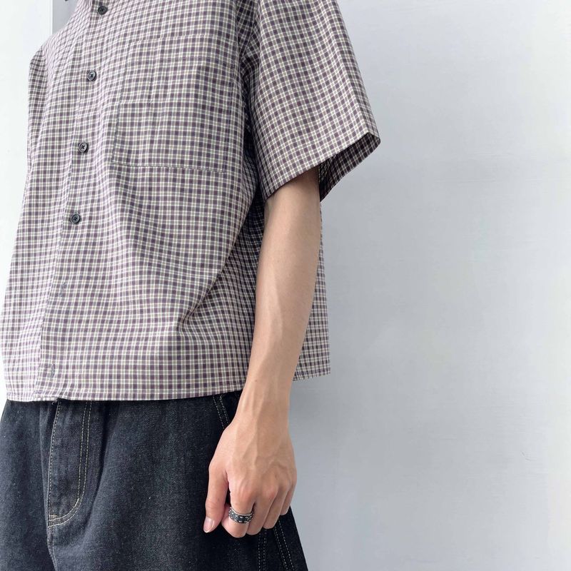 Relaxed Fine Check Shirt