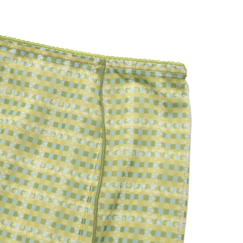 CHERRY PATTERN MESH MINI SKIRT [LIME]