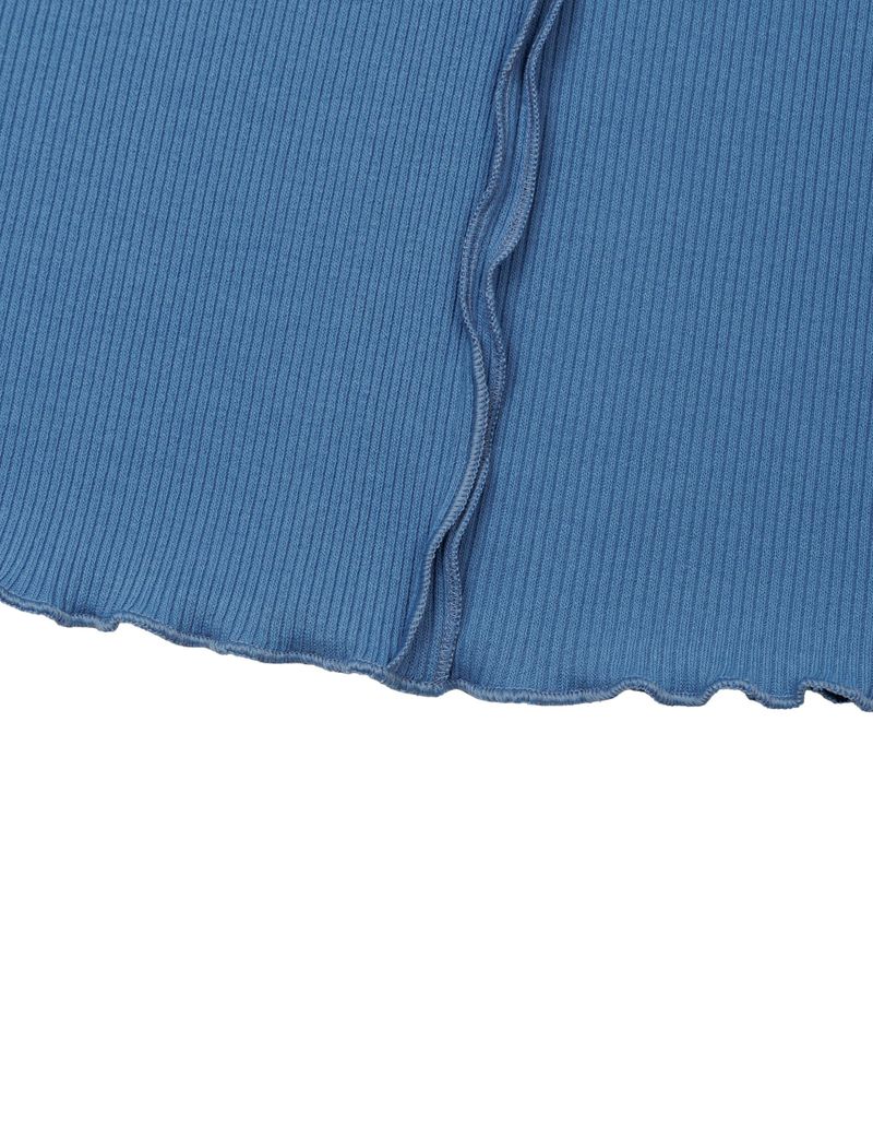 RIBBED LONG SKIRT(BLUE)