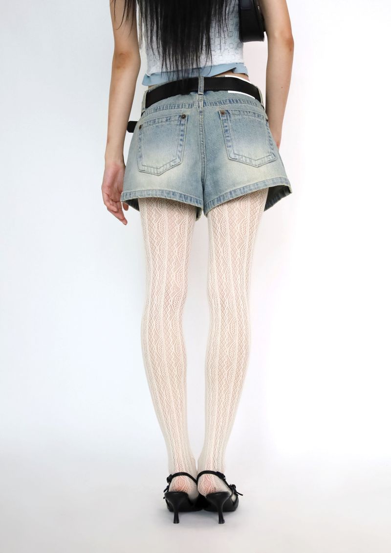Basic Washed Short Denim Shorts