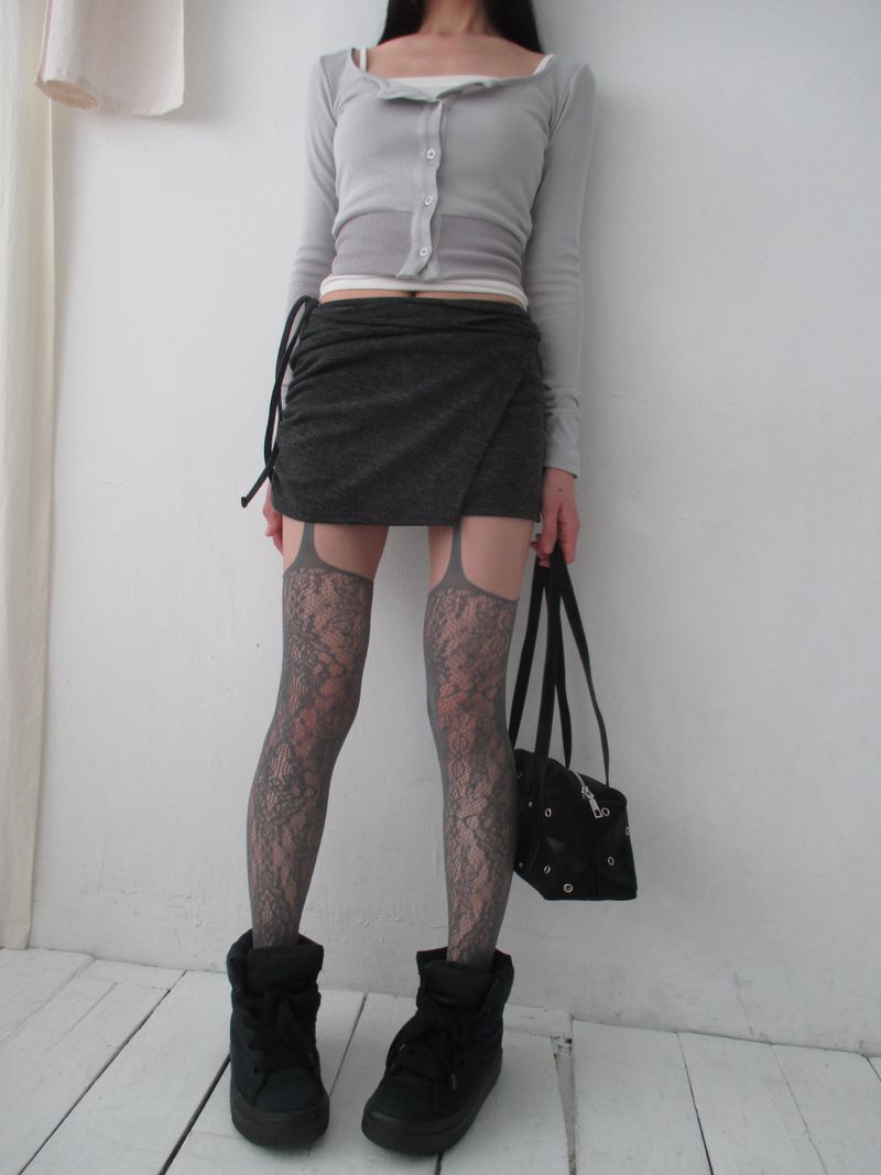flower garter stocking
