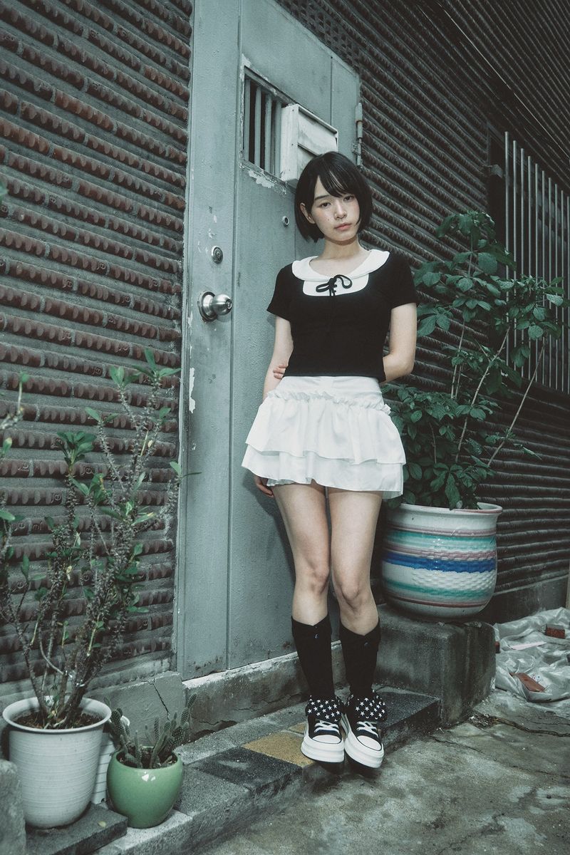 SAILOR RIBBON TOP BLACK