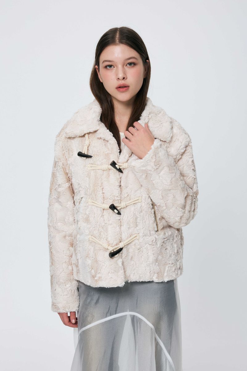 COZY FUR JACKET / BEIGE