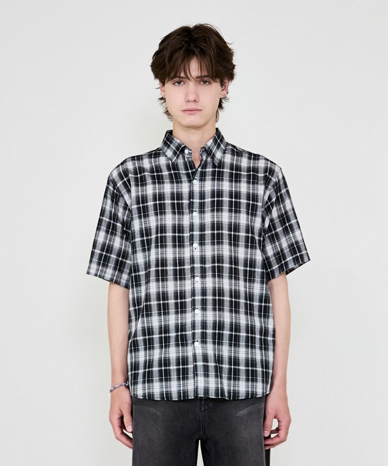 marina check half shirts black