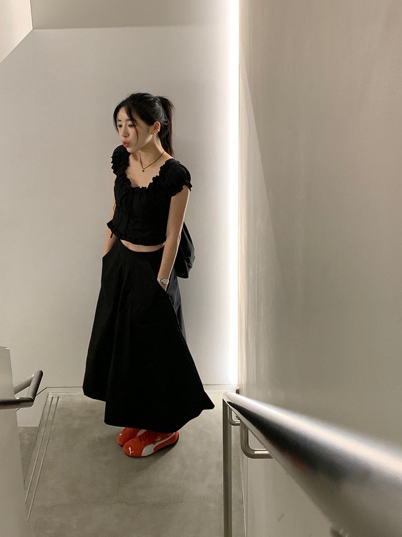 [MADE] POUTO COTTON LONG SKIRT