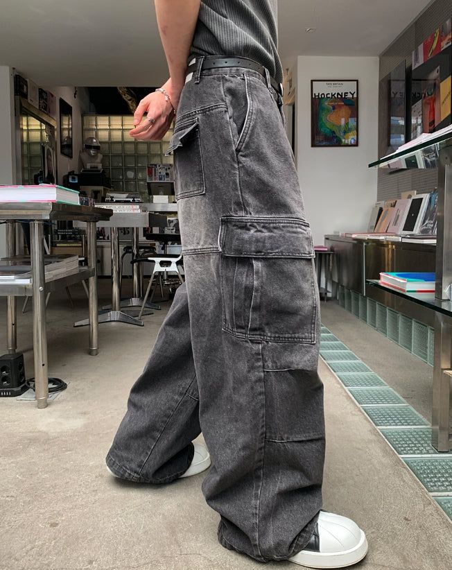 Rex Cargo Parachute Denim Pants