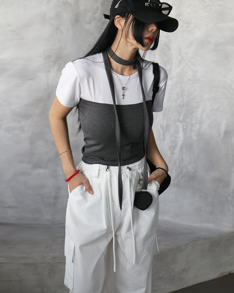 Nikki String Jogger Wide Cargo Pants